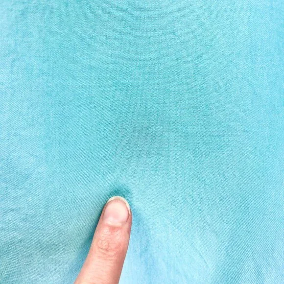 Vintage Silk Reversible Green and Blue Sleeveless Top 90s Y2k - Picture 15 of 17